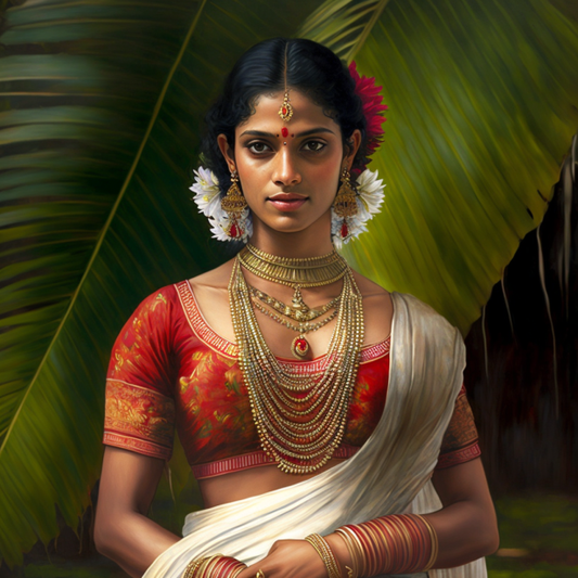 Indian women wearing Traditional Goa dress