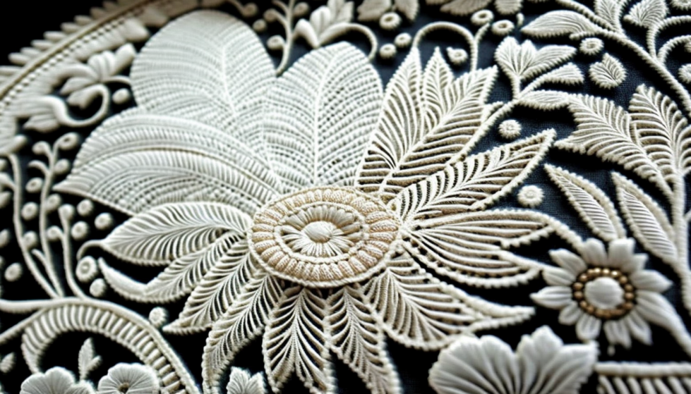 Black traditional chikankari embroidery 