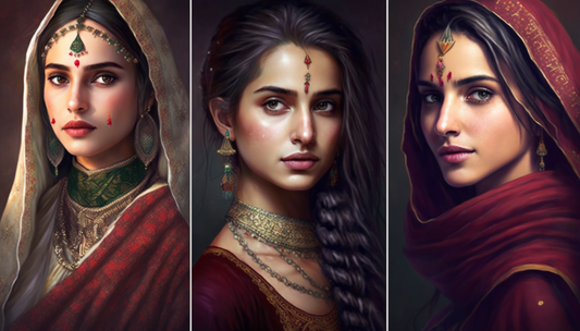 Indian women wearing winter ethnic wear