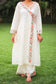 Bahaar-e-Chinaar Off-white cotton angarkha with off-white palazzo and off-white cotton dupatta