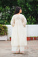 Bahaar-E-Chinaar Off-White Front gathered Kurta With Off-White Palazzo And Off-White Cotton Dupatta