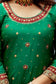 Green Silk Zardozi Kurta &  green Chiffon Dupatta With silk Farshi Gharara