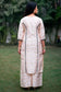 Off-white Banarasi Cotton Silk Applique Work Kurta with Black Chanderi Dupatta and Off-white Palazzo
