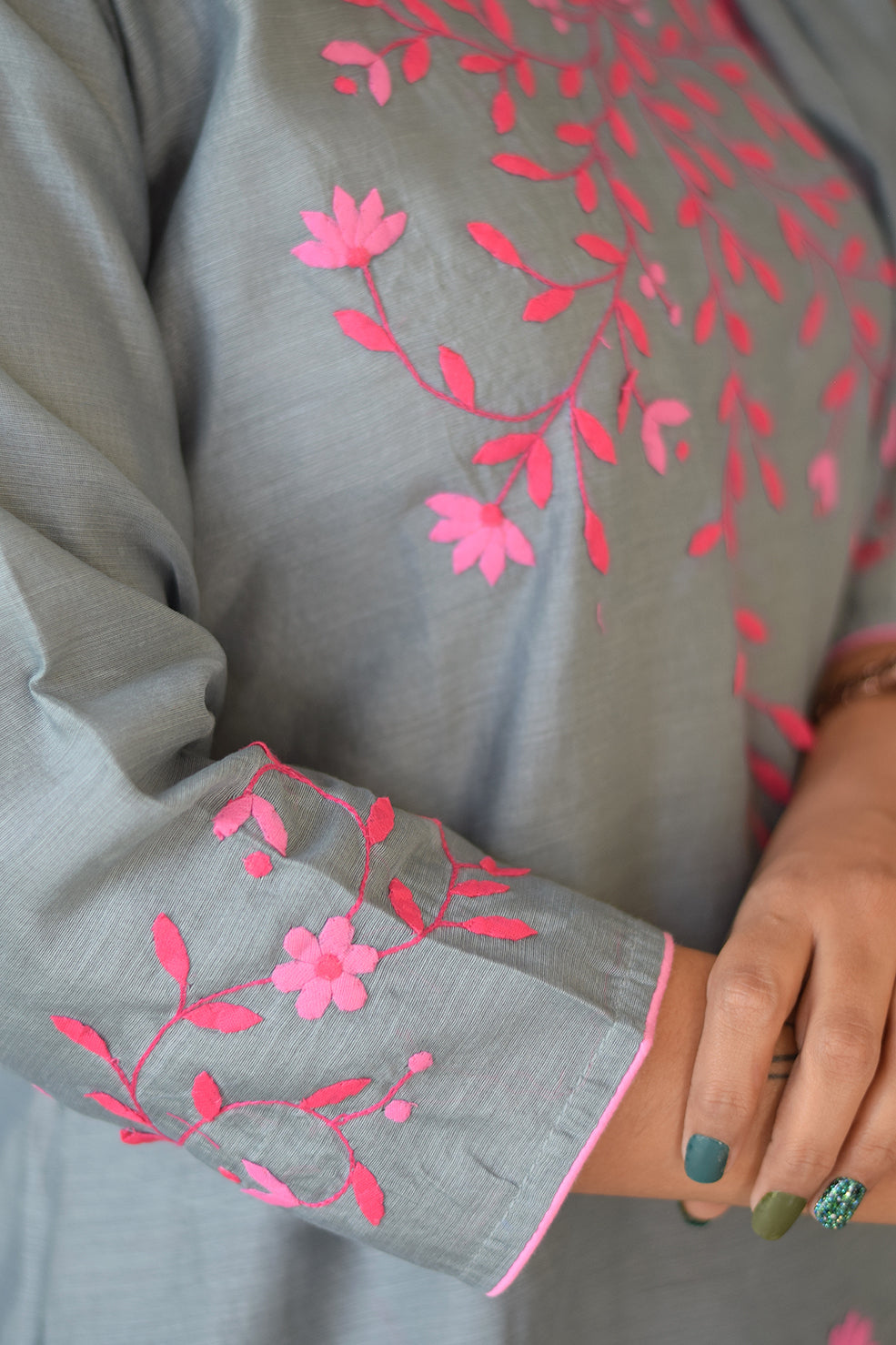 Indian women wearing chanderi silk kurta set online