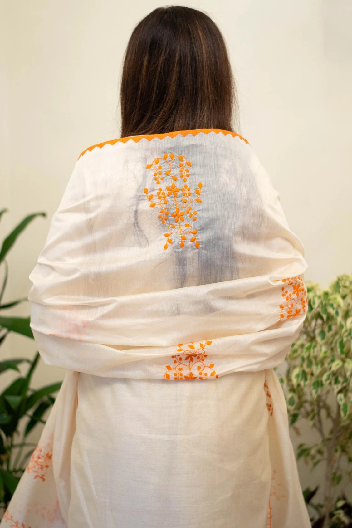 Indian women wearing chanderi kurti with palazzo
