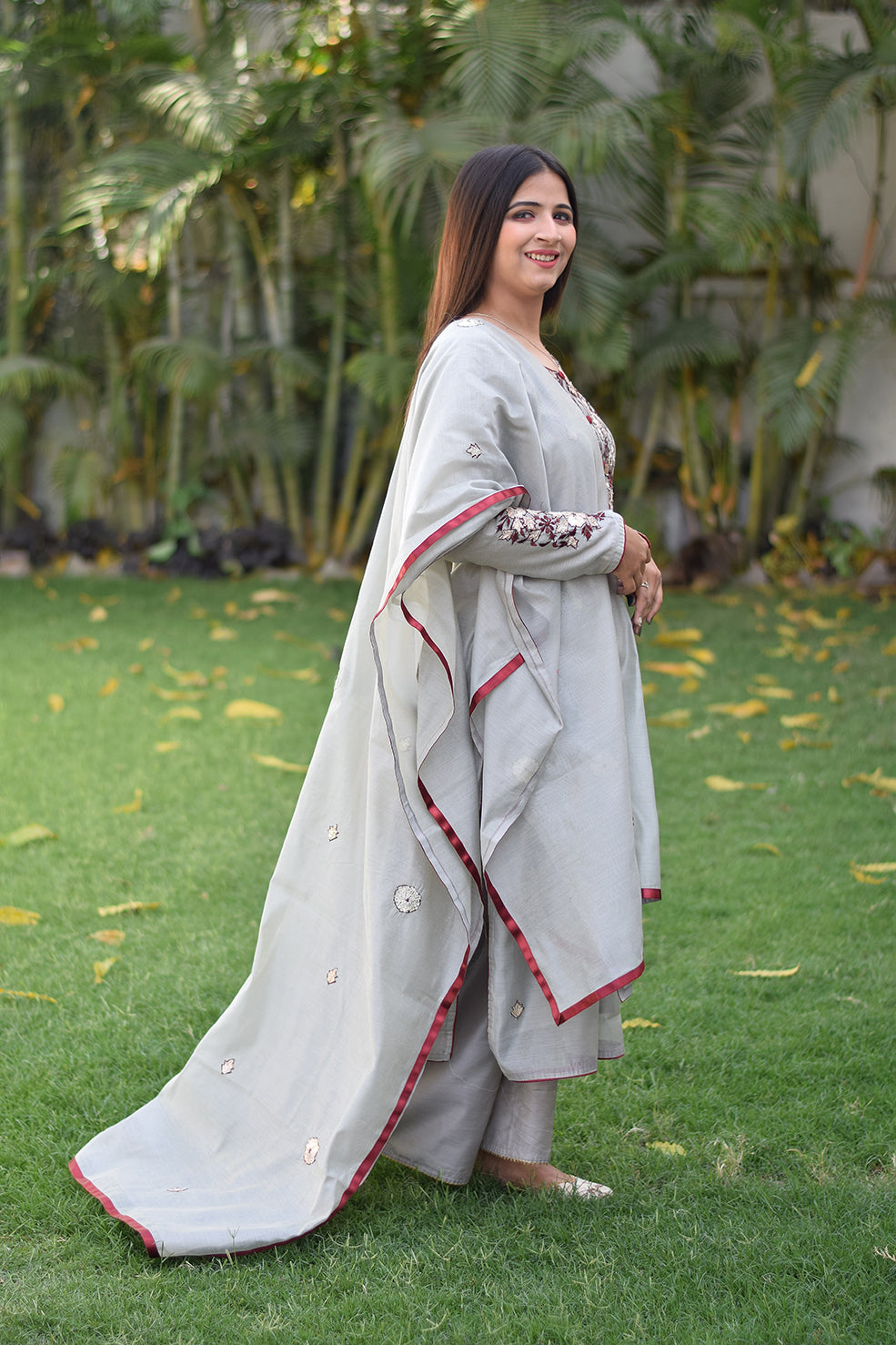 Indian women wearing gota work dresses