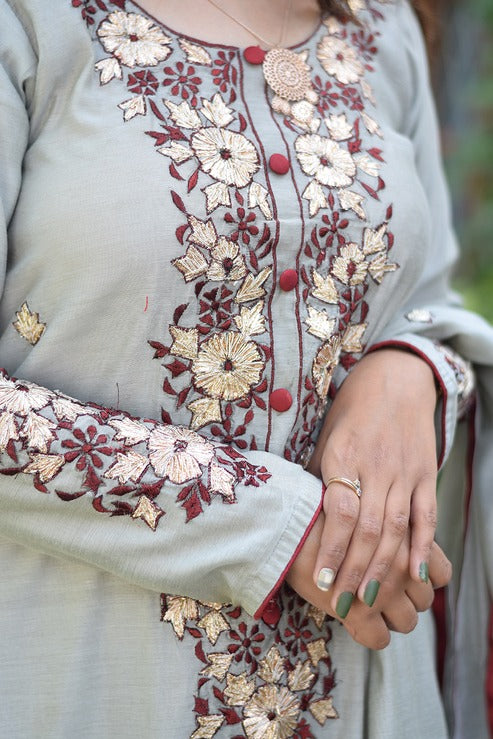 Indian women wearing gota patti design suit