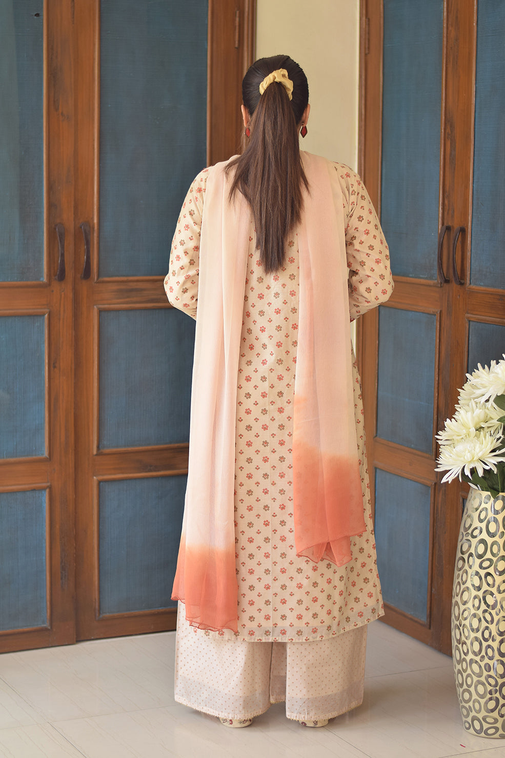 Indian women wearing new palazzo kurti design