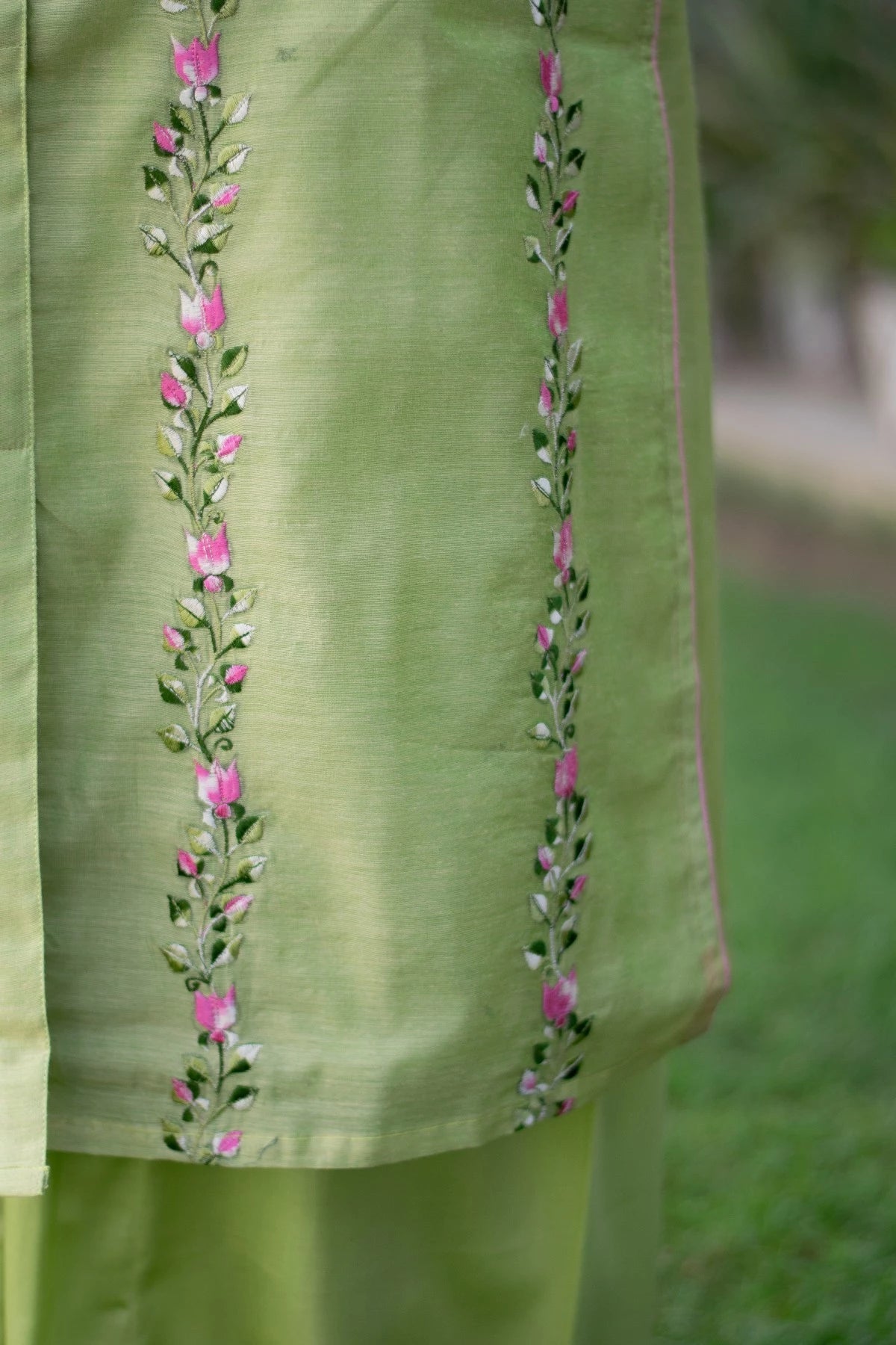 Indian women wearing designer embroidery kurti