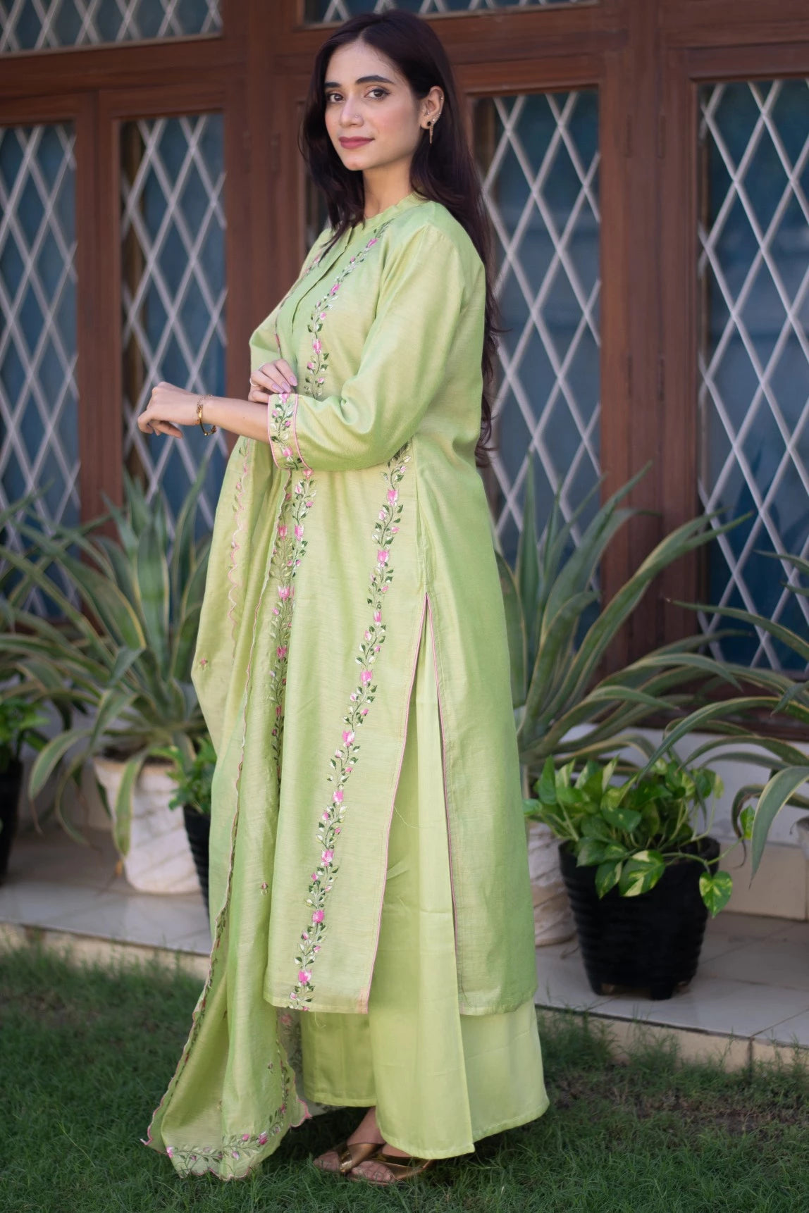 Buy Dark Green Silk Kurti With Net Lehenga Online - LSTV03157 | Andaaz  Fashion